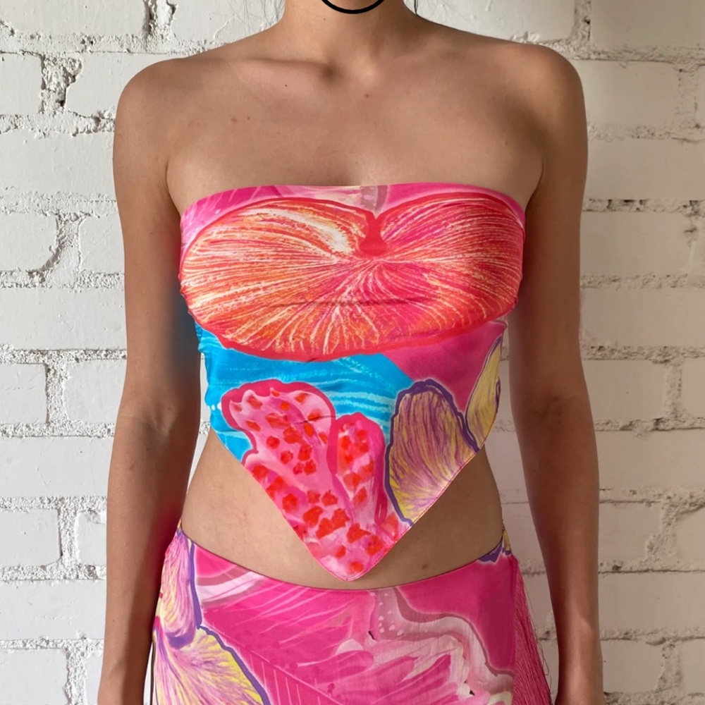 Rococo Sand Scarf Top in Pink